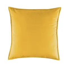 VIANNEY - Funda De Cojín Velvet Mostaza Cuadrado