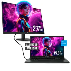 ASUS - PORTATIL INTEL CORE I5 12500H SSD 512GB RAM 12GB LED 15,6 + MONITOR HP 27" FHD