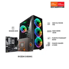 AMD - PC GAMER R5 8500G - BOARD A620 - SSD 1TB - 32GB RAM DDR5 - Chasis 4FANS