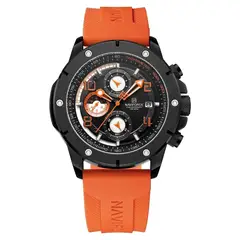 NAVIFORCE - Reloj Casual Nf8034 Crono Hombre Goma + Estuche