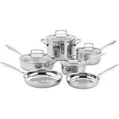 CUISINART - Set de Ollas y Sartenes Acero Inoxidable TPS-10