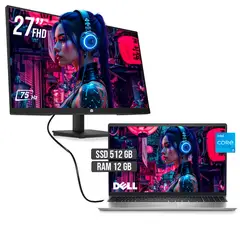 DELL - COMBO PORTATIL INTEL CORE I5 1235U SSD 512GB RAM 12GB + MONITOR HP 27" FHD