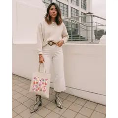 FRIOLENTA - Tote Bag Drill Bolso Insectos Morral Bolsa Ecologica