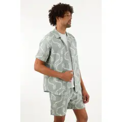 TENNIS - Camisa con estampado de palmeras para hombre