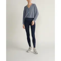 ALO YOGA - Saco alolux soho henley corto Azul W3562RSB