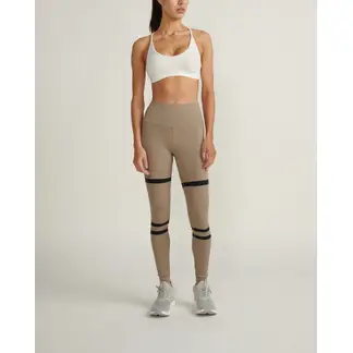 ALO YOGA - Top bra rib blissful Beige W9392RIVORY