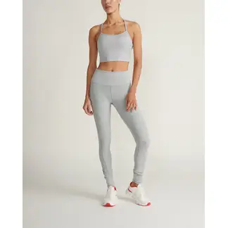 ALO YOGA - Top tank alosoft rib crop calm Gris W9431RHG