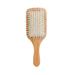GENERICO - Cepillo De Bambú Plano Para Cabello -cerdas En Bambú- Peine BLANCO