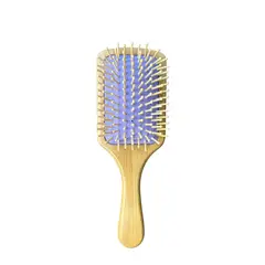 GENERICO - Cepillo De Bambú Plano Para Cabello -cerdas En Bambú- Peine MORADO