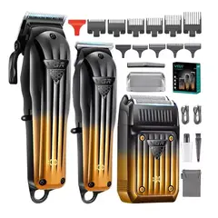 VGR - Combo Maquina Barberia V-644 Shaver Inalambrico 3 En 1
