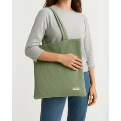FRIOLENTA - Tote Bag Pana Bolso Ecologico Elegante Formal Verde