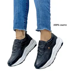 EVEGONZ - Tenis Deportivos Zapatos en Cuero Para Mujer