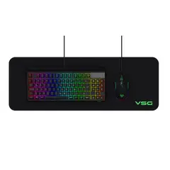 VSG COLOMBIA - Combo Gamer 3 En 1 Vsg Pyxis Teclado + Mouse + Mouse Pad Neg