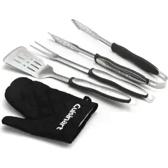 CUISINART - Set de Utensilios de Parrilla con Guante Modelo CGS-134BL