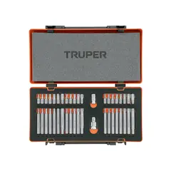 TRUPER - Juego De Puntas P/atornillar 42 Pz De 1/2 Y 3/8 17809