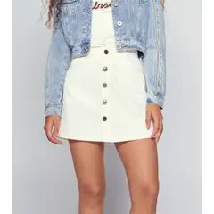 UNSER - Falda Corta Con Cortes Y Bolsillos