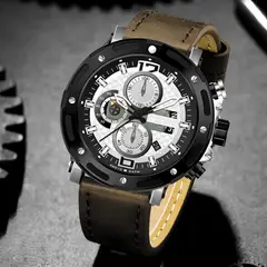 GFORCE - Reloj G-force H3836g Cronografo Funcional Cuero + Estuche
