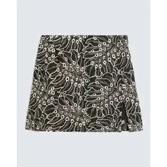 SEVEN SEVEN - Falda En Ojalillo Para Mujer Negro