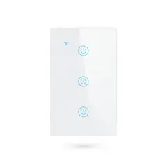 GENERICO - Interruptor Inteligente WiFi 3 Botones Tactil