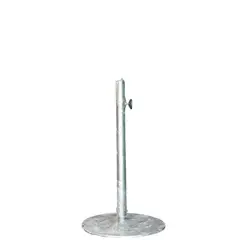 GENERICO - Base Parasol Graduable Acero Plateada Interiores Exteriores