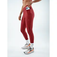 NO RULES - LEGGINS DEPORTIVO VINOTINTO CON ELASTICO.