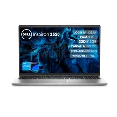 DELL - Portátil Inspiron 3520 Ci5-1235U DDR 8Gb SSD 512Gb 15.6" WIN 11PRO Plateado