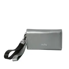 TOTTO - Billetera Rfid Para Mujer Gris Oscuro Style Don
