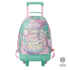 TOTTO - Morral con Ruedas Escolar Para Niña Gris Mellow