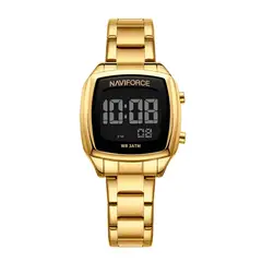 NAVIFORCE - Reloj Sport Nf5047 Mujer Digital Acero + Estuche