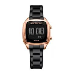 NAVIFORCE - Reloj Sport Nf5047 Mujer Digital Acero + Estuche