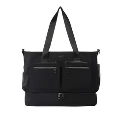 TOTTO - Bolso Cartera Para Mujer Porta Pc Negro Maxi Tote