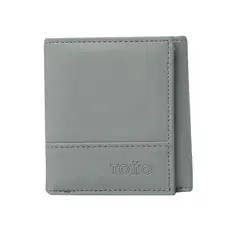 TOTTO - Billetera Rfid Para Hombre Gris Oscuro Saffiano Aq