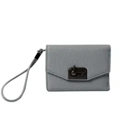 TOTTO - Billetera Rfid Para Mujer Gris Oscuro Smooth Ney