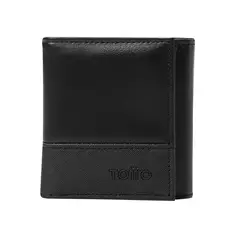 TOTTO - Billetera Rfid Para Hombre Negro Saffiano Aqi