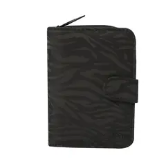 TOTTO - Billetera Rfid Para Mujer Negro Texture Twi