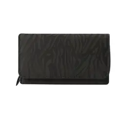 TOTTO - Billetera Rfid Para Mujer Negro Texture Var