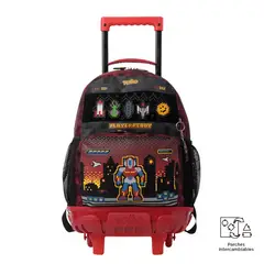 TOTTO - Morral con Ruedas Escolar Para Niño Rojo Digibot