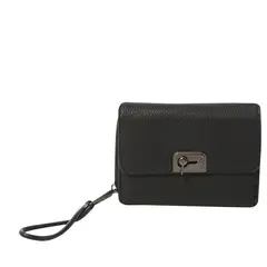 TOTTO - Billetera Rfid Para Mujer Negro Smooth Cri