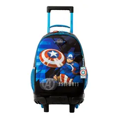 TOTTO - Morral Escolar con Ruedas para Niño Gris Avengers Cap