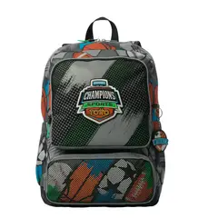 TOTTO - Morral Mochila Escolar Para Niño Gris Multisport M