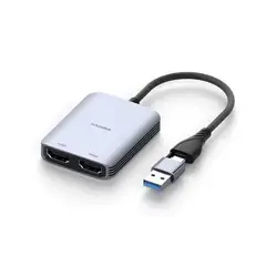GENERICO - Adaptador Hagibis USB 3,0 o USB C A HDMI Dual 1080P 60Hz