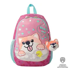 TOTTO - Morral Mochila Escolar Para Niña Rosado Doggy Love M