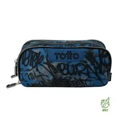 TOTTO - Multiuso Cartuchera Para Hombre Azul Petroleo Cinta