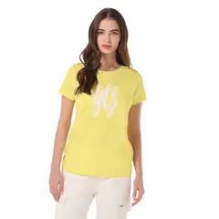 TOTTO - Camiseta Estampada Para Mujer Amarillo Dusti