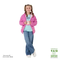 TOTTO - Chaqueta Acolchada Niña Colorkid Rosada