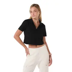 TOTTO - Camiseta Tipo Polo Para Mujer Negro Saba