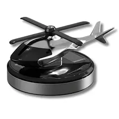 GENERICO - Ambientador Solar Auto Helicóptero Giratorio De Lujo Plata
