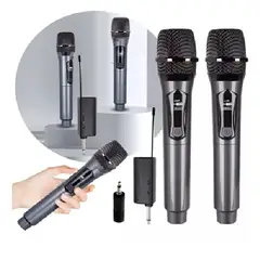GENERICO - MICROFONO INALAMBRICO DOBLE RECARGABLE DX-U802