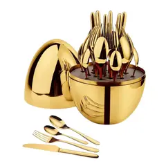 GENERICO - Set De Cubiertos Con Base En Forma De Huevo Elegante