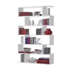 GENERICO - Biblioteca Sujeta Libros Bifet Mostrador Recibidor Color Blanco